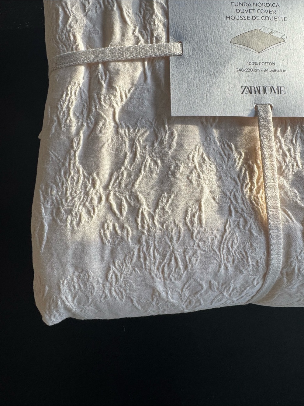 Zara Home Jacquard Cotton Duvet Cover - Picture 3 of 4